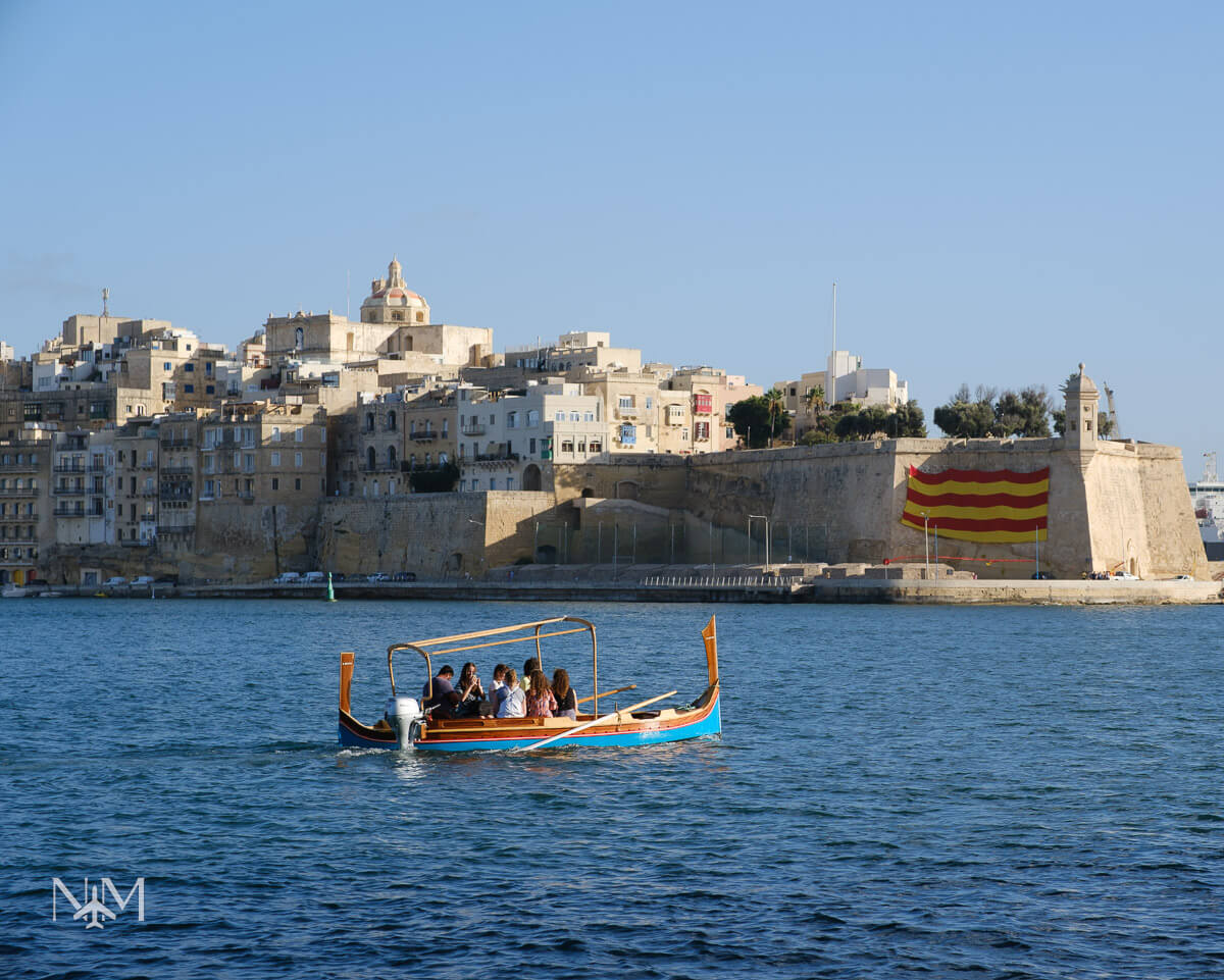Traditional Boat Taxi in Valletta Grand Harbour, Malta