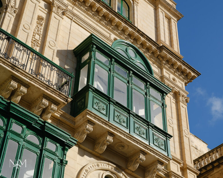 Maltese Balconies in Valletta, Malta