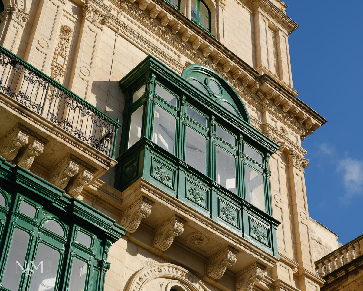 Maltese Balconies in Valletta, Malta