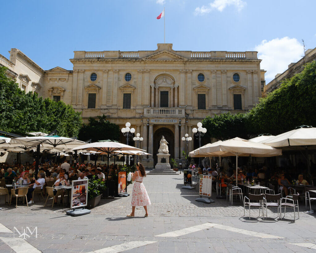 Republic square in Valletta, Malta. Imagine working here when on the Malta digital nomad visa.