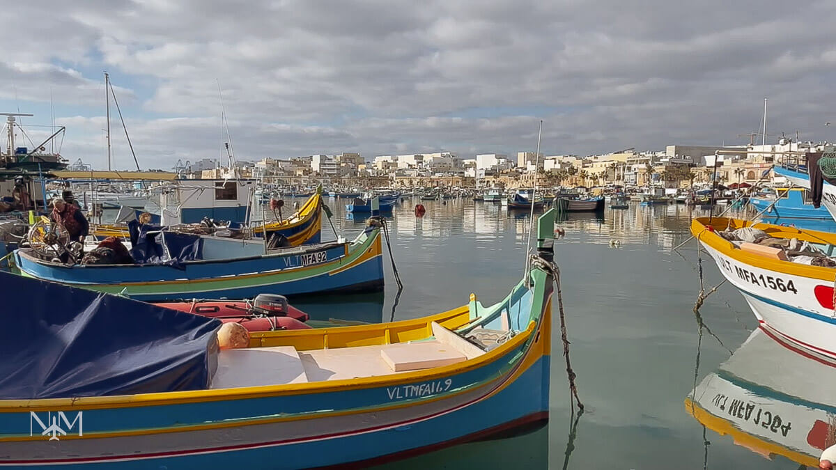Traditional Fishing boats at Marsaxlokk Malta